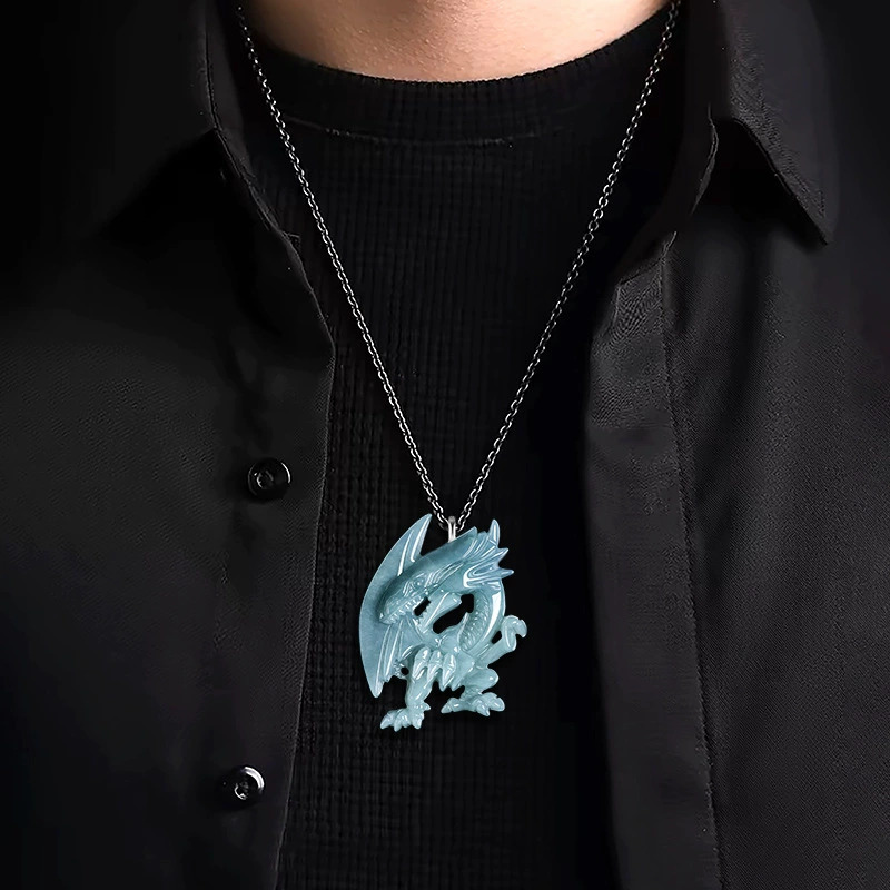 天然翡翠立體吊墜 S925銀鍊 遊戲王 靈感玉石飾品