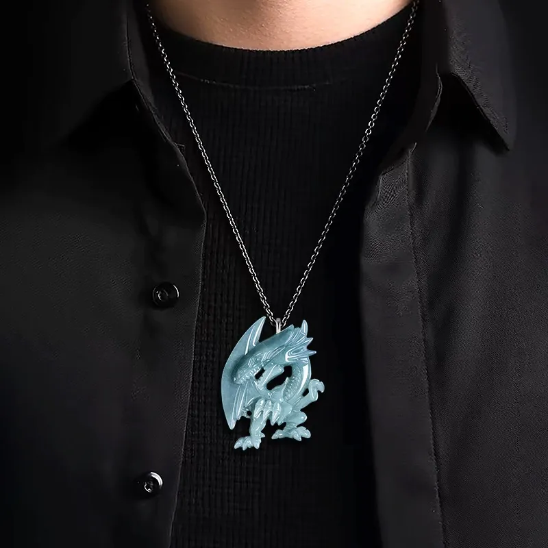 天然翡翠立體吊墜 S925銀鍊 遊戲王 靈感玉石飾品