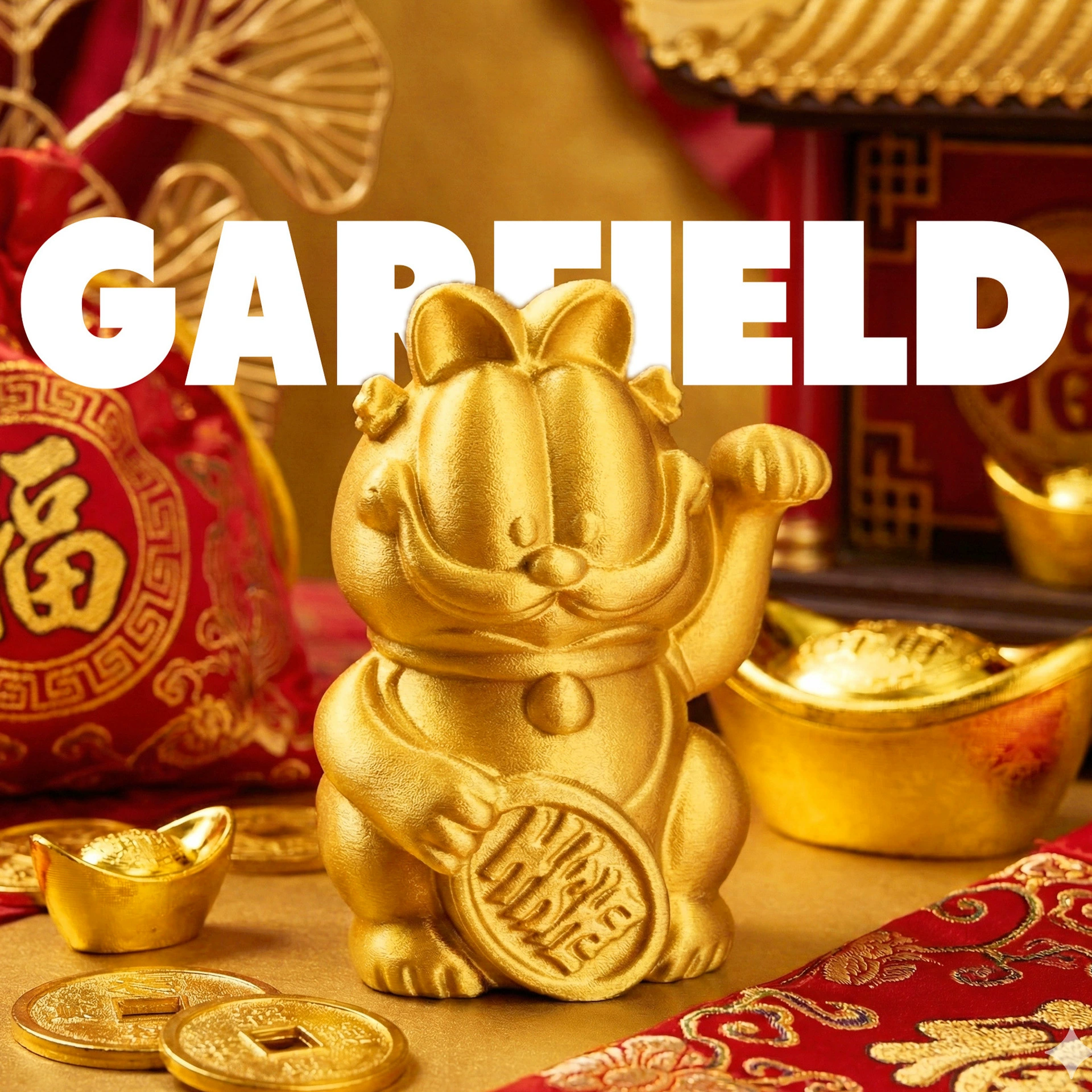 潮玩招財系列擺件 新年創意裝飾品3D打印禮物