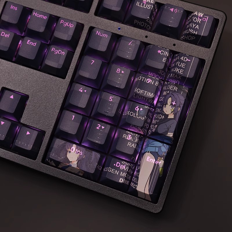 早瀨優香透光RGB108鍵標準配列衛星軸鍵帽-ZUIHANG SHOP