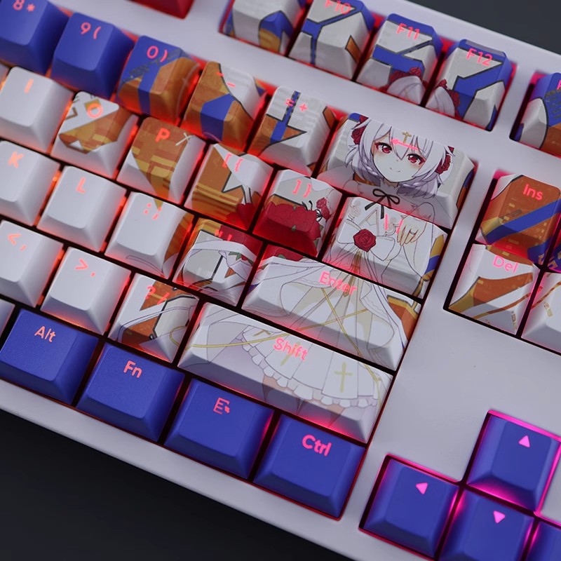 德麗莎透光RGB108鍵標準配列衛星軸鍵帽-ZUIHANG SHOP