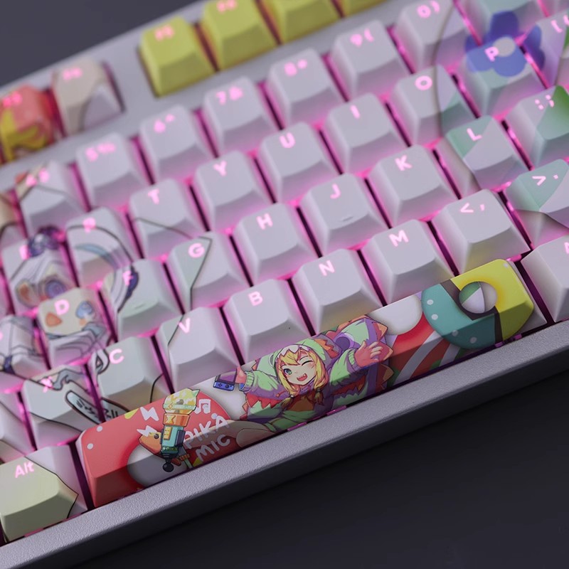 天野Pikamee透光RGB108鍵標準配列衛星軸鍵帽