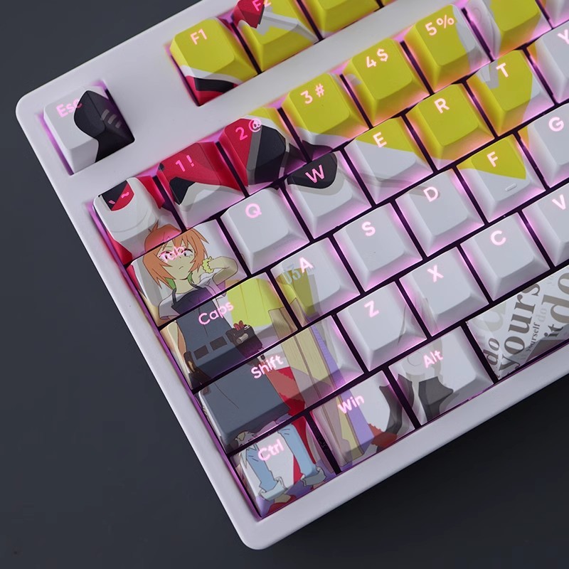 手工少女透光RGB108鍵標準配列衛星軸鍵帽