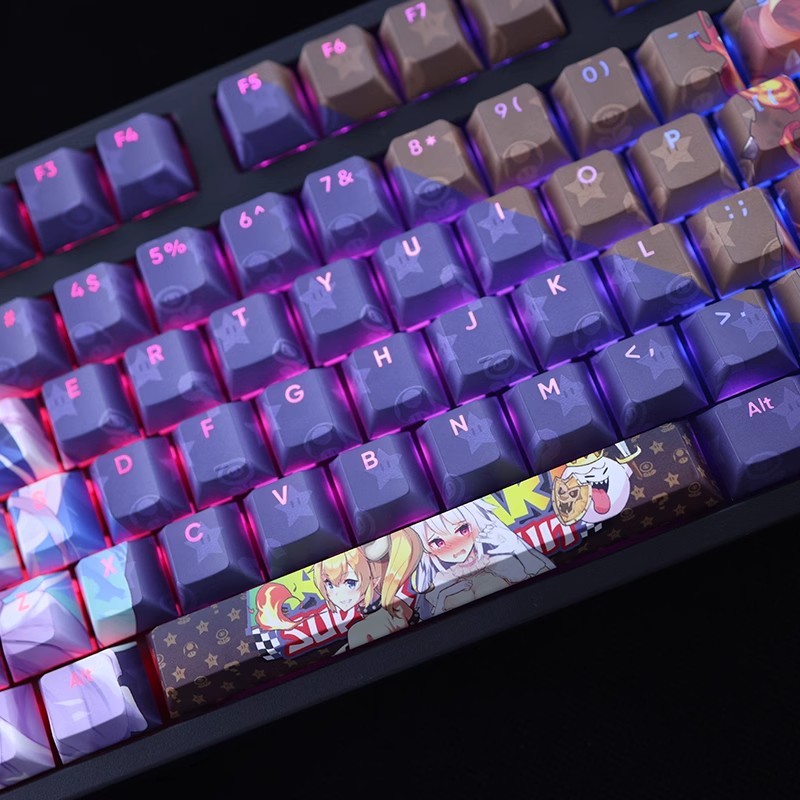 庫巴姬幽靈姬透光RGB108鍵標準配列衛星軸鍵帽