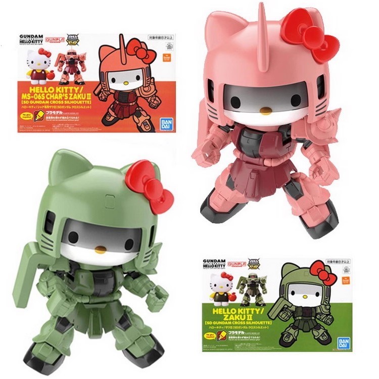 萬代 SDCS HELLO KITTY 凱蒂貓 薩克I +夏亞專用薩克II+RX-78-2 鋼彈-ZUIHANG SHOP