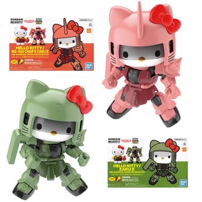 萬代 SDCS HELLO KITTY 凱蒂貓 薩克I +夏亞專用薩克II+RX-78-2 鋼彈-ZUIHANG SHOP