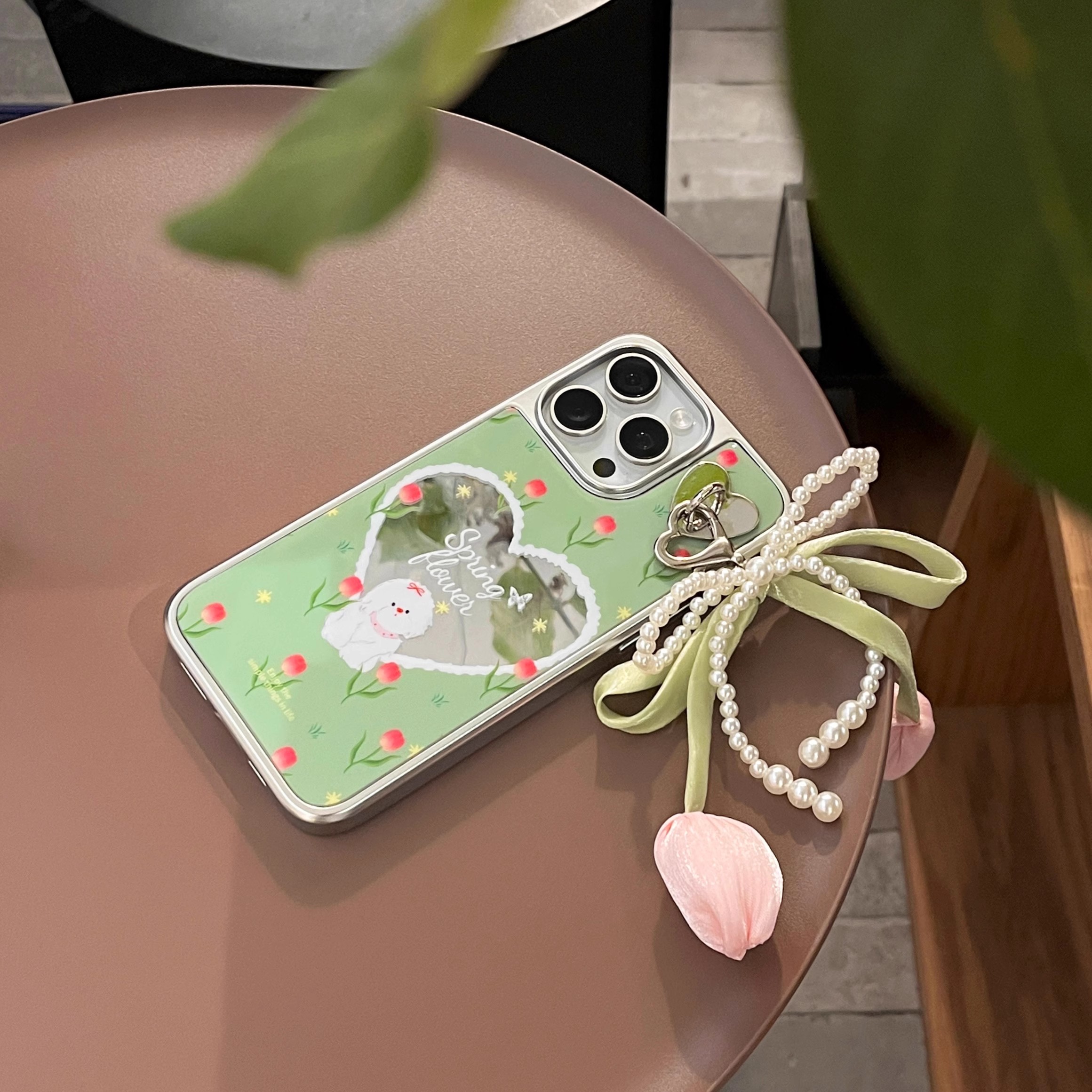 韓系愛心鏡面小狗手機殼-ZUIHANG SHOP