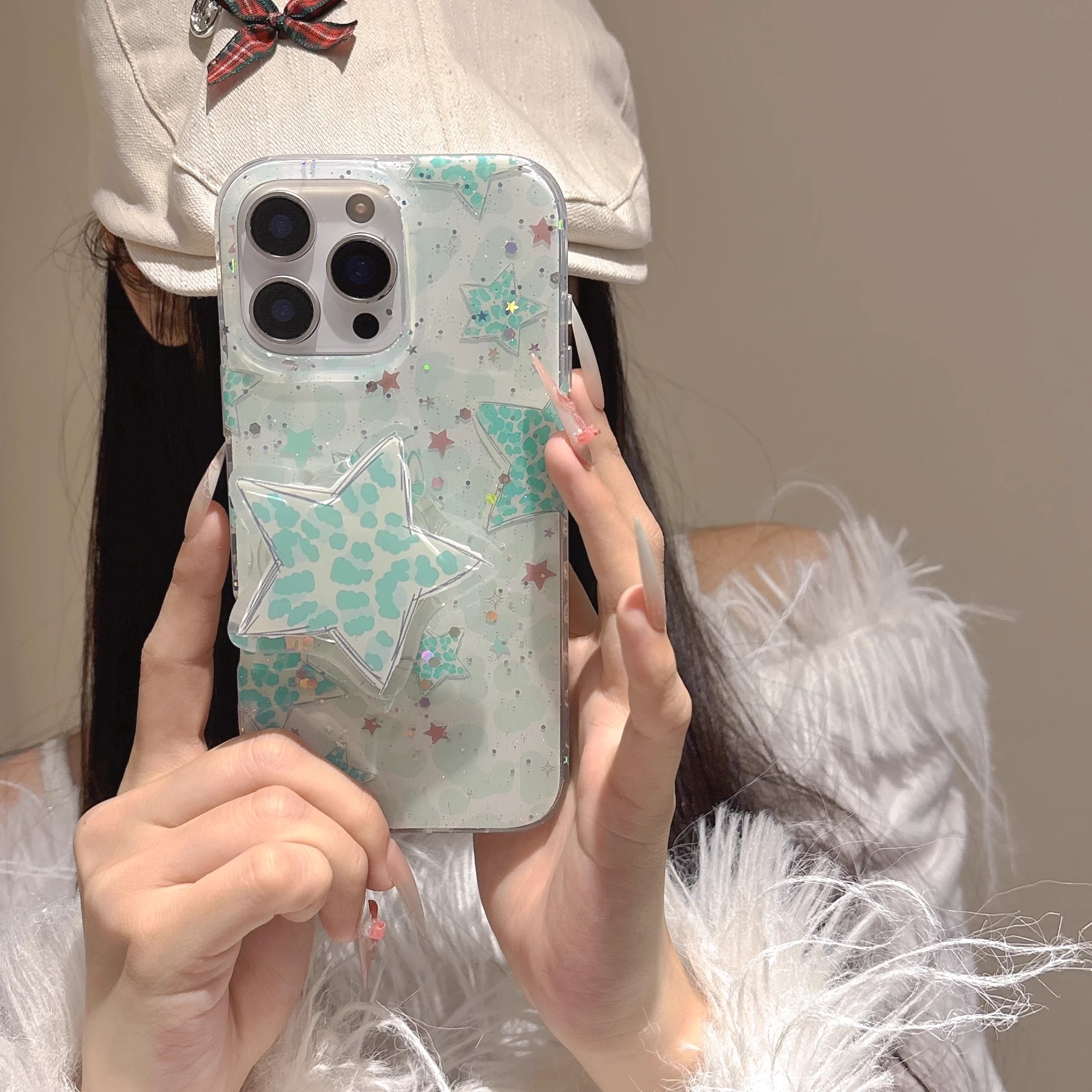 韓系小眾豹紋星星手機殼-ZUIHANG SHOP