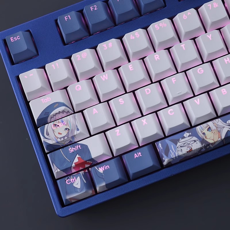 Gawr gura透光RGB108鍵標準配列衛星軸鍵帽-ZUIHANG SHOP