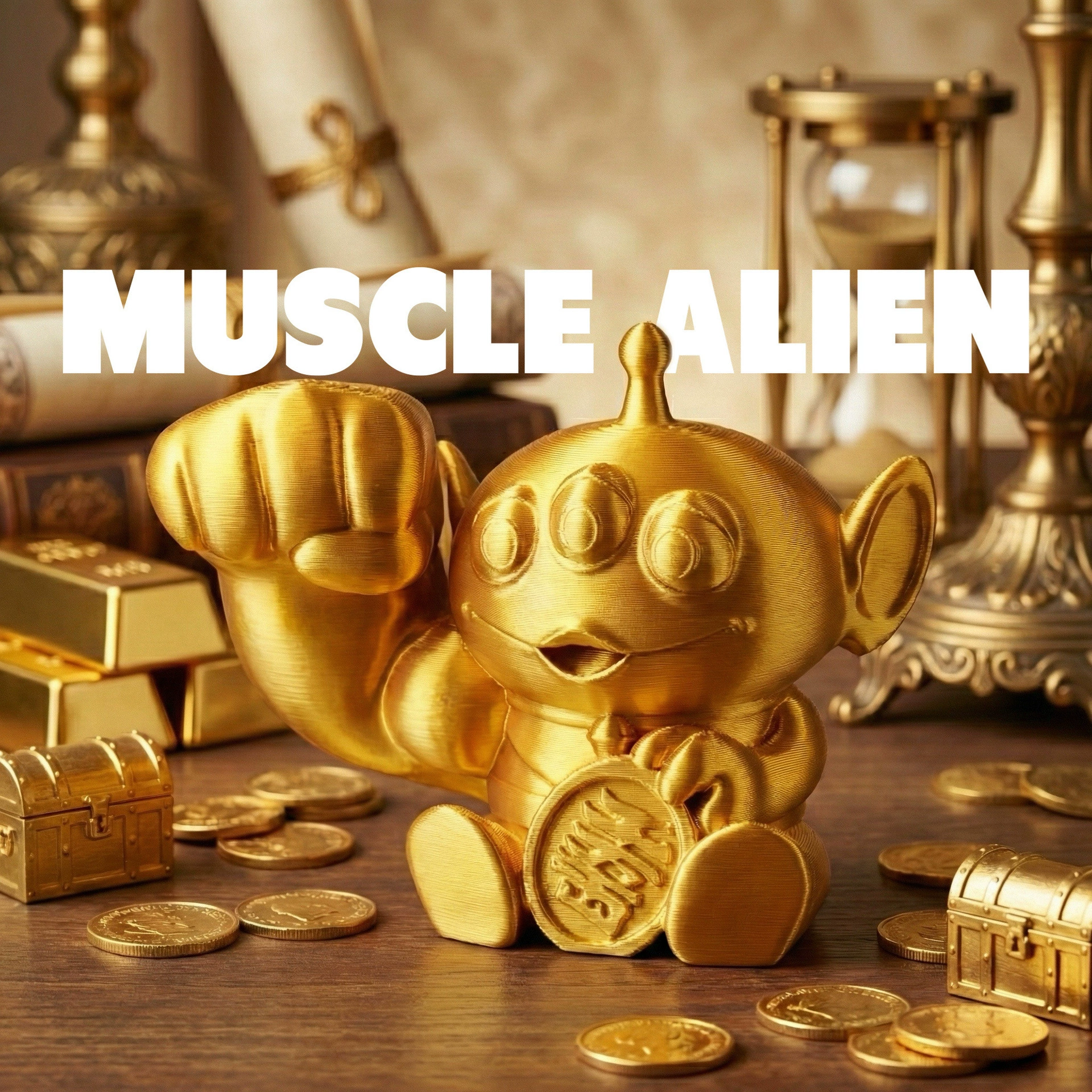 潮玩招財系列擺件 新年創意裝飾品3D打印禮物