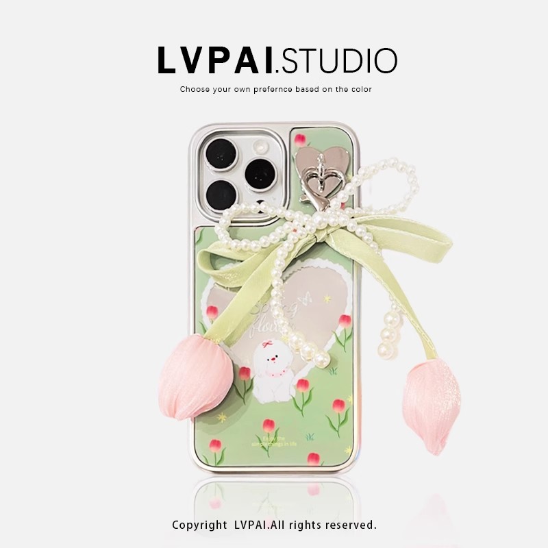 韓系愛心鏡面小狗手機殼-ZUIHANG SHOP