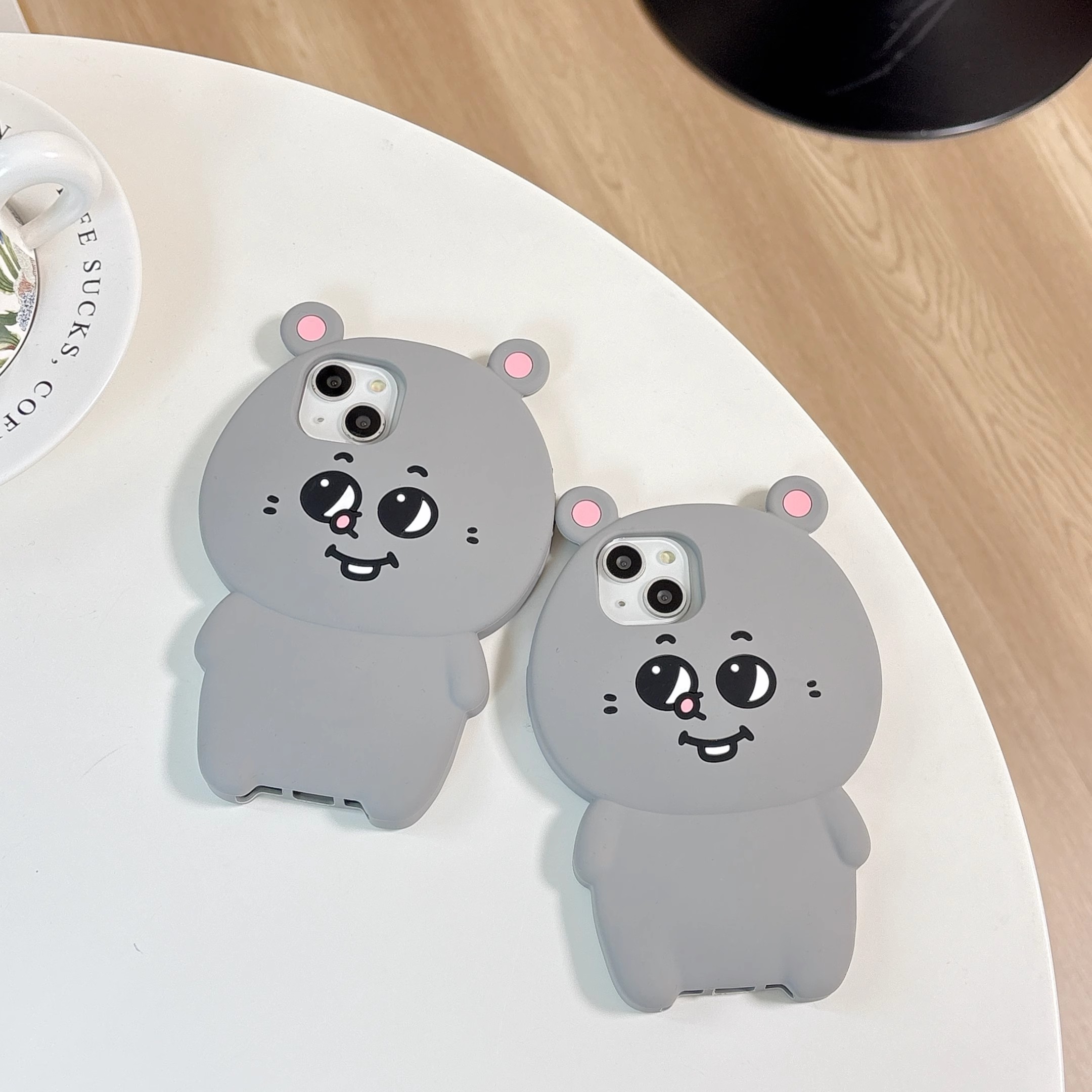 韓系卡通丑萌灰老鼠手機殼-ZUIHANG SHOP