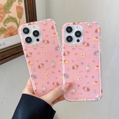 韓系卡通可愛蝴蝶結狗狗手機殼-ZUIHANG SHOP