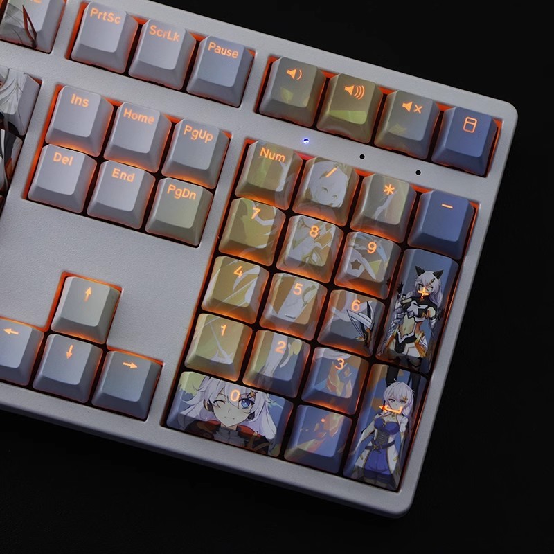 琪亞娜透光RGB108鍵標準配列衛星軸鍵帽