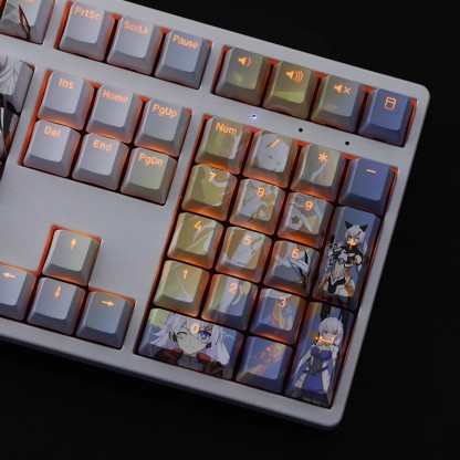琪亞娜透光RGB108鍵標準配列衛星軸鍵帽