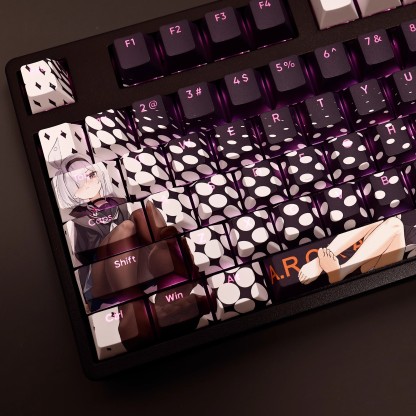 黑阿羅娜透光RGB108鍵標準配列衛星軸鍵帽-ZUIHANG SHOP