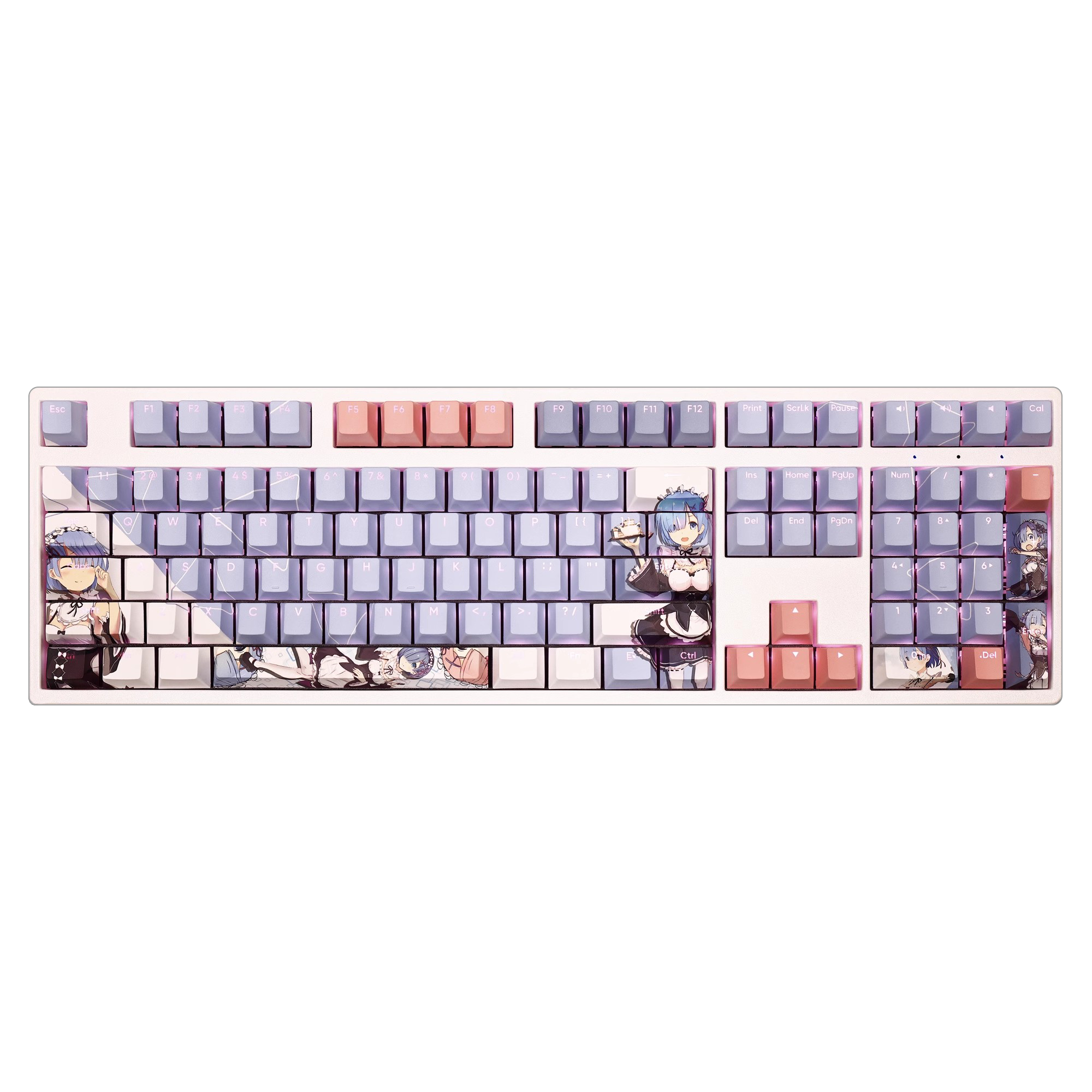 從零開始的異世界生活蕾姆透光RGB108鍵標準配列衛星軸鍵帽-ZUIHANG SHOP