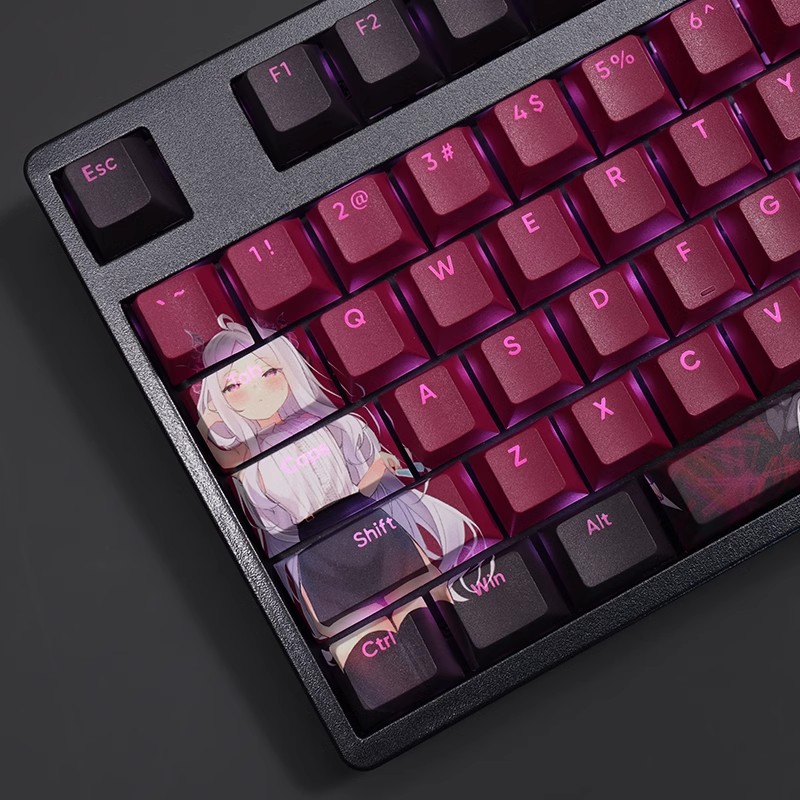  空崎日奈透光RGB108鍵標準配列衛星軸鍵帽-ZUIHANG SHOP