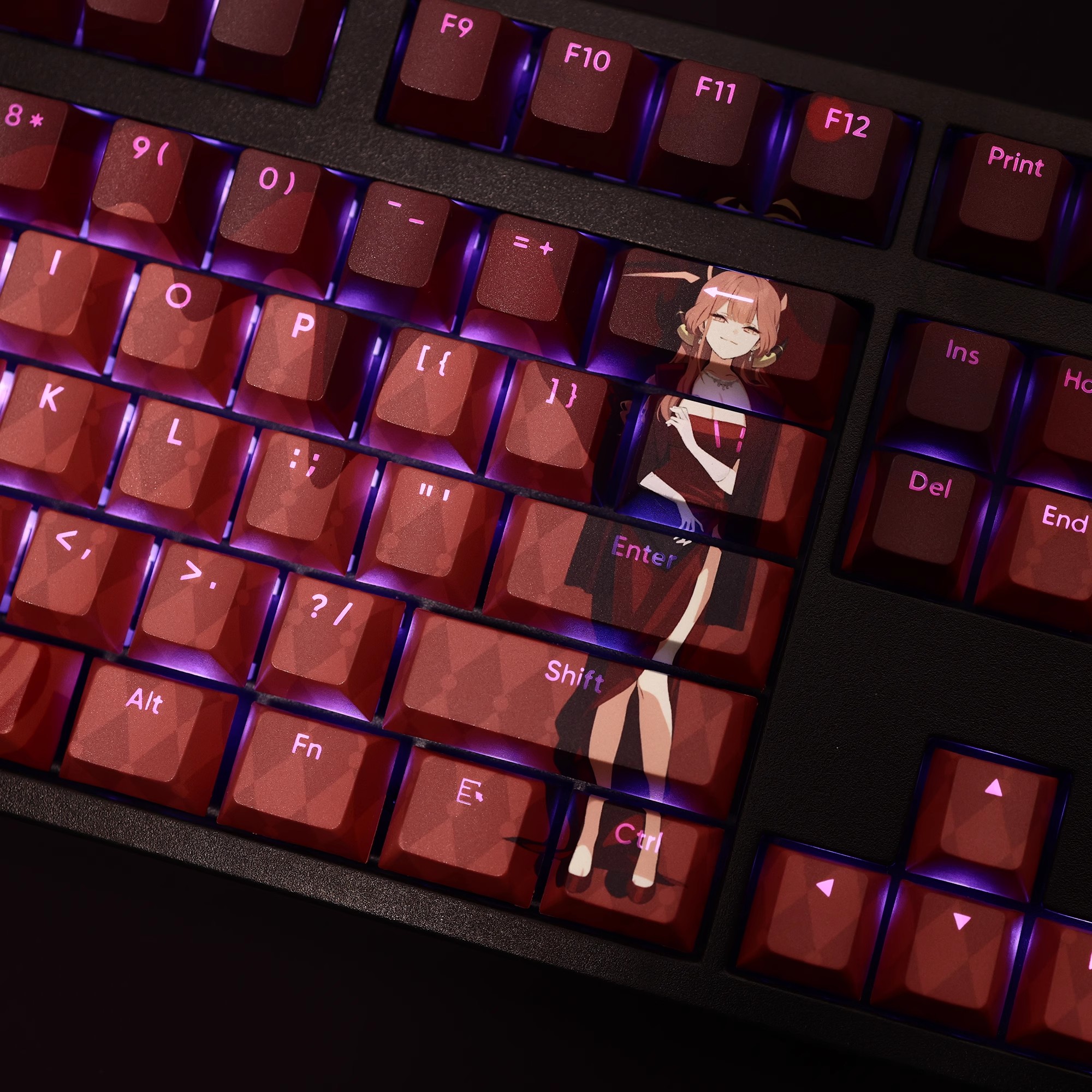 阿露禮服版透光RGB108鍵標準配列衛星軸鍵帽-ZUIHANG SHOP