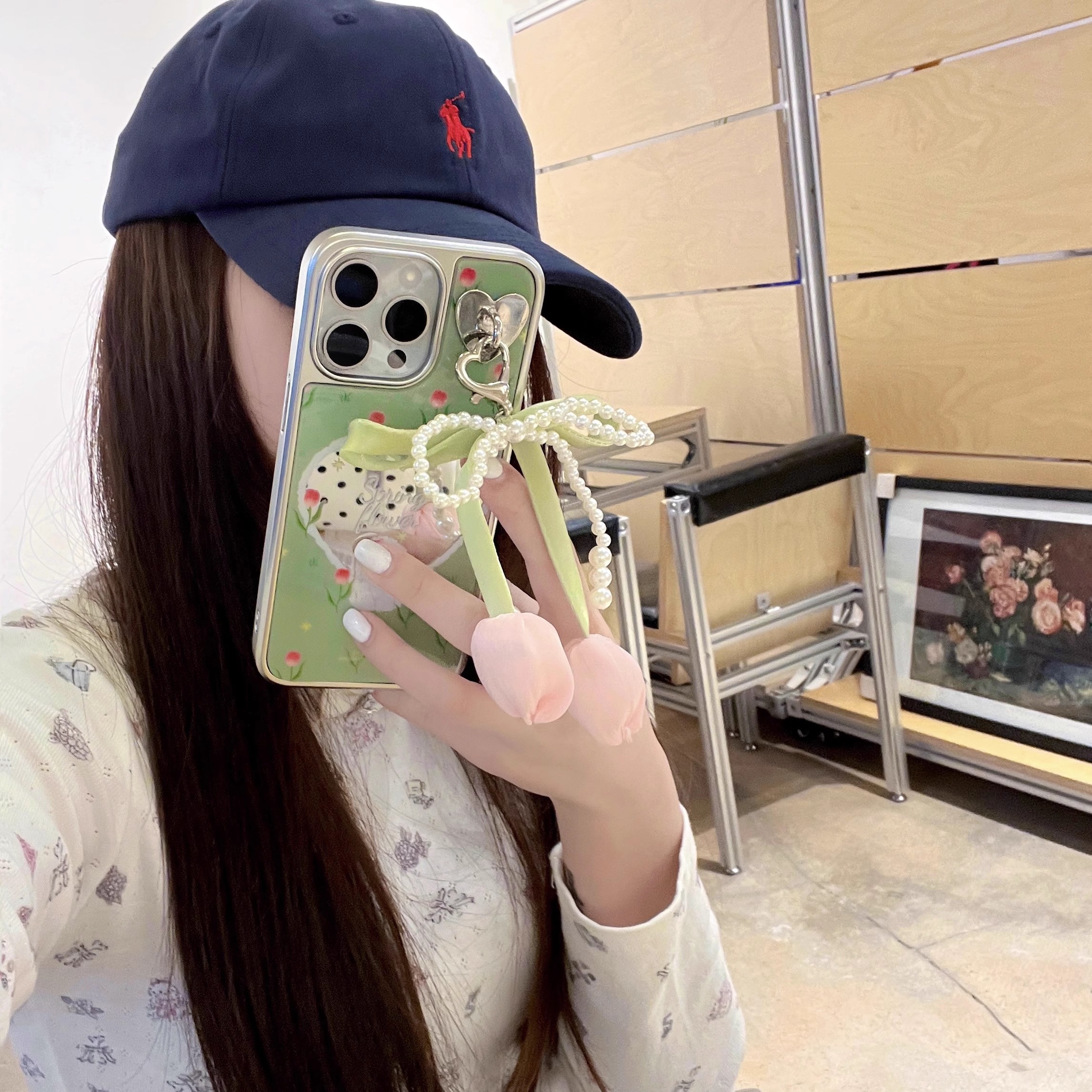 韓系愛心鏡面小狗手機殼-ZUIHANG SHOP