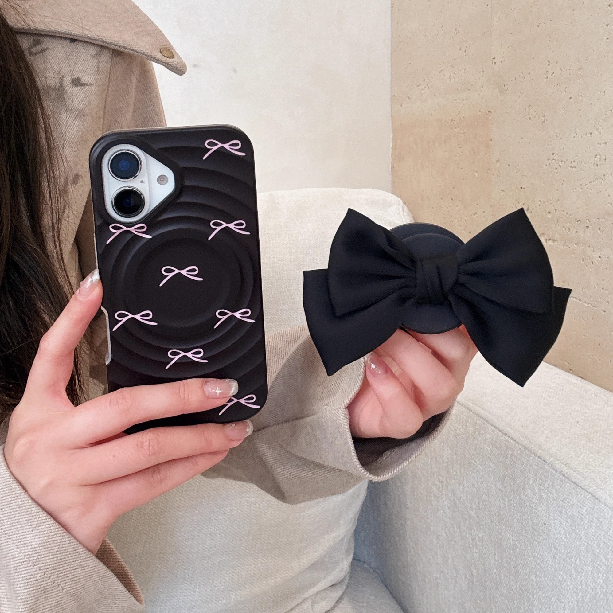 韓系立體蝴蝶結手機殼-ZUIHANG SHOP