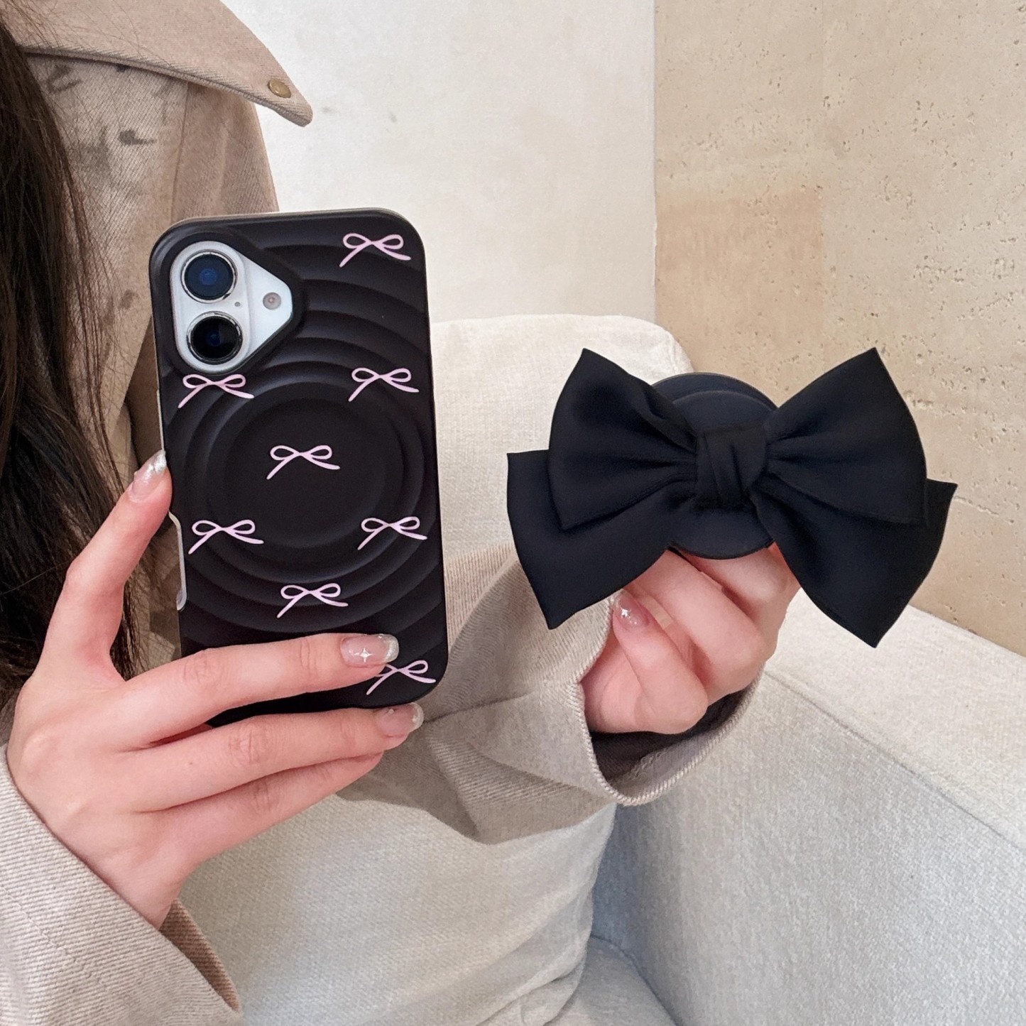 韓系立體蝴蝶結手機殼-ZUIHANG SHOP