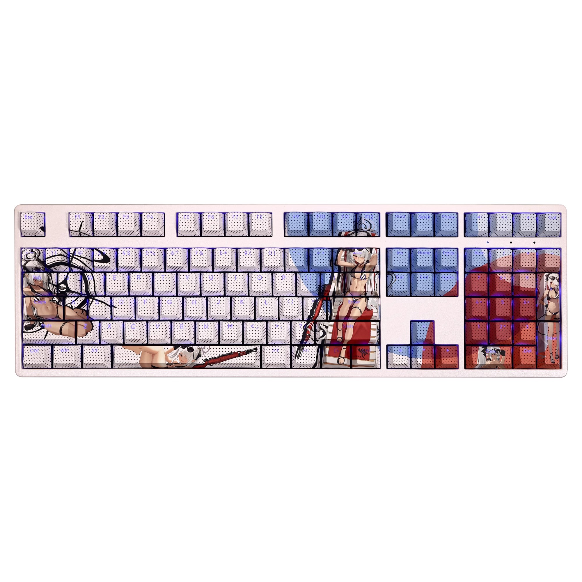 伊織泳裝透光RGB108鍵標準配列衛星軸鍵帽-ZUIHANG SHOP