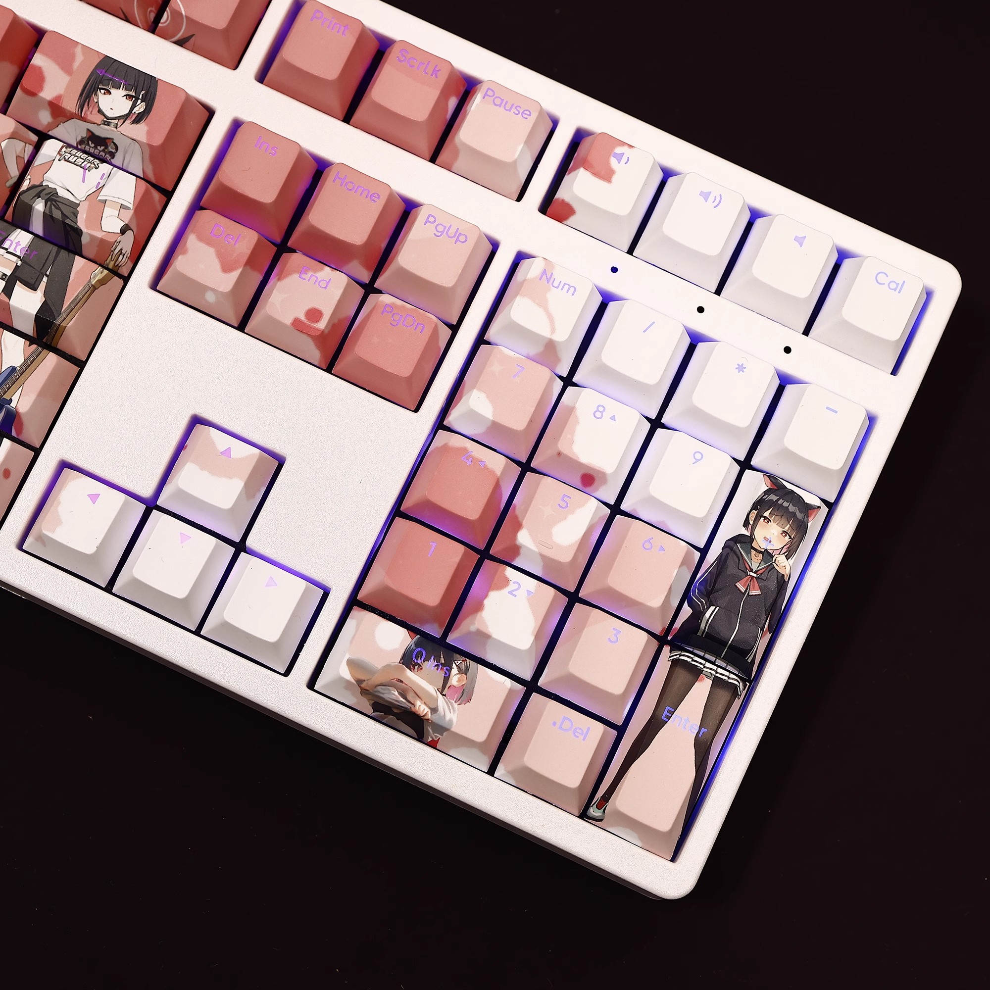 和紗樂隊透光RGB108鍵標準配列衛星軸鍵帽-ZUIHANG SHOP