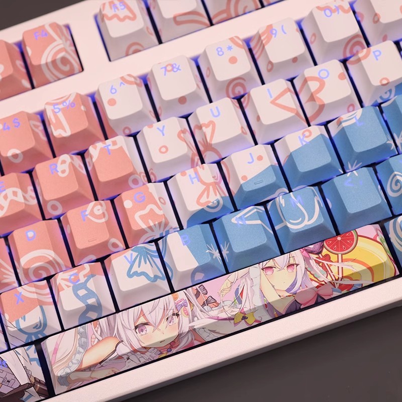白洲梓透光RGB108鍵標準配列衛星軸鍵帽