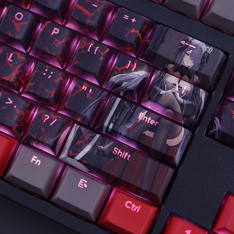 奧古斯特透光RGB108鍵標準配列衛星軸鍵帽