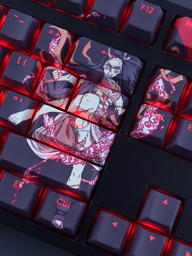 鬼滅之刃禰豆子透光RGB108鍵標準配列衛星軸鍵帽-ZUIHANG SHOP