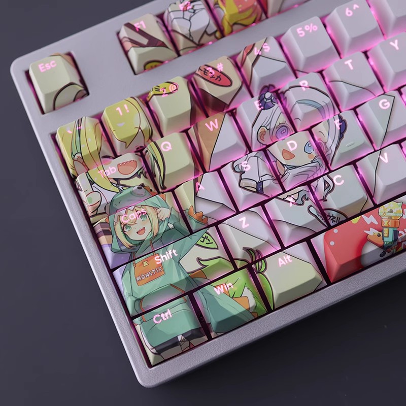 天野Pikamee透光RGB108鍵標準配列衛星軸鍵帽-ZUIHANG SHOP