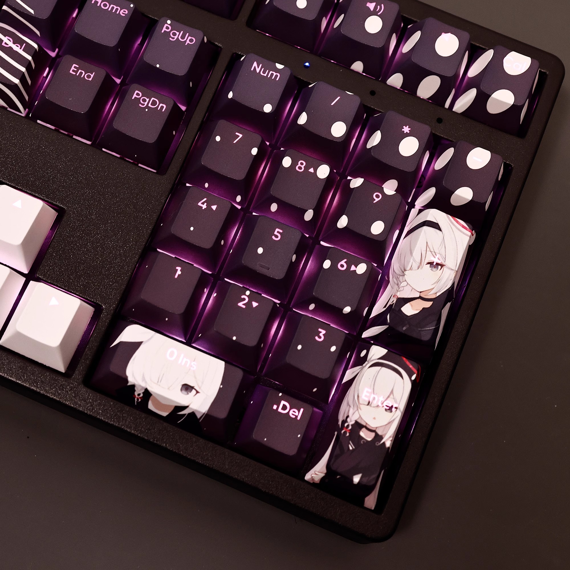 黑阿羅娜透光RGB108鍵標準配列衛星軸鍵帽-ZUIHANG SHOP