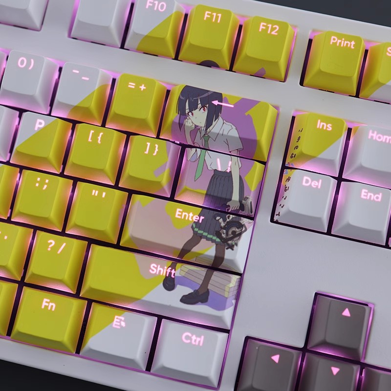手工少女透光RGB108鍵標準配列衛星軸鍵帽-ZUIHANG SHOP