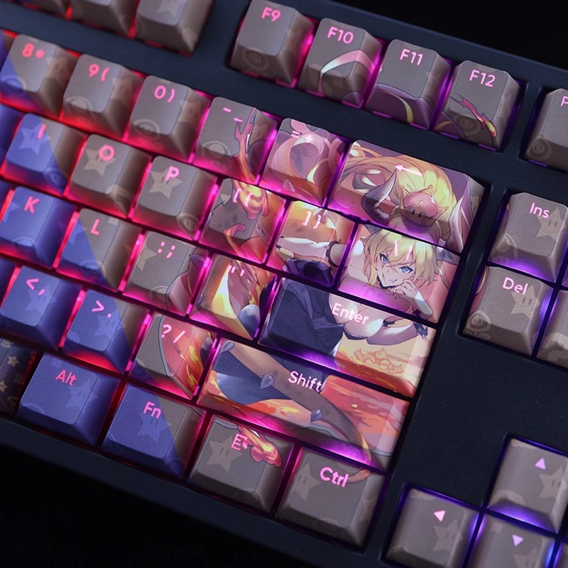 庫巴姬幽靈姬透光RGB108鍵標準配列衛星軸鍵帽