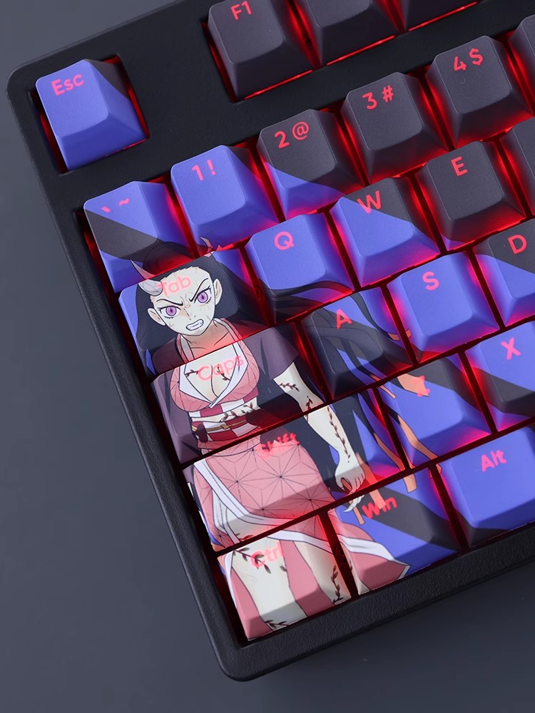 鬼滅之刃禰豆子透光RGB108鍵標準配列衛星軸鍵帽-ZUIHANG SHOP