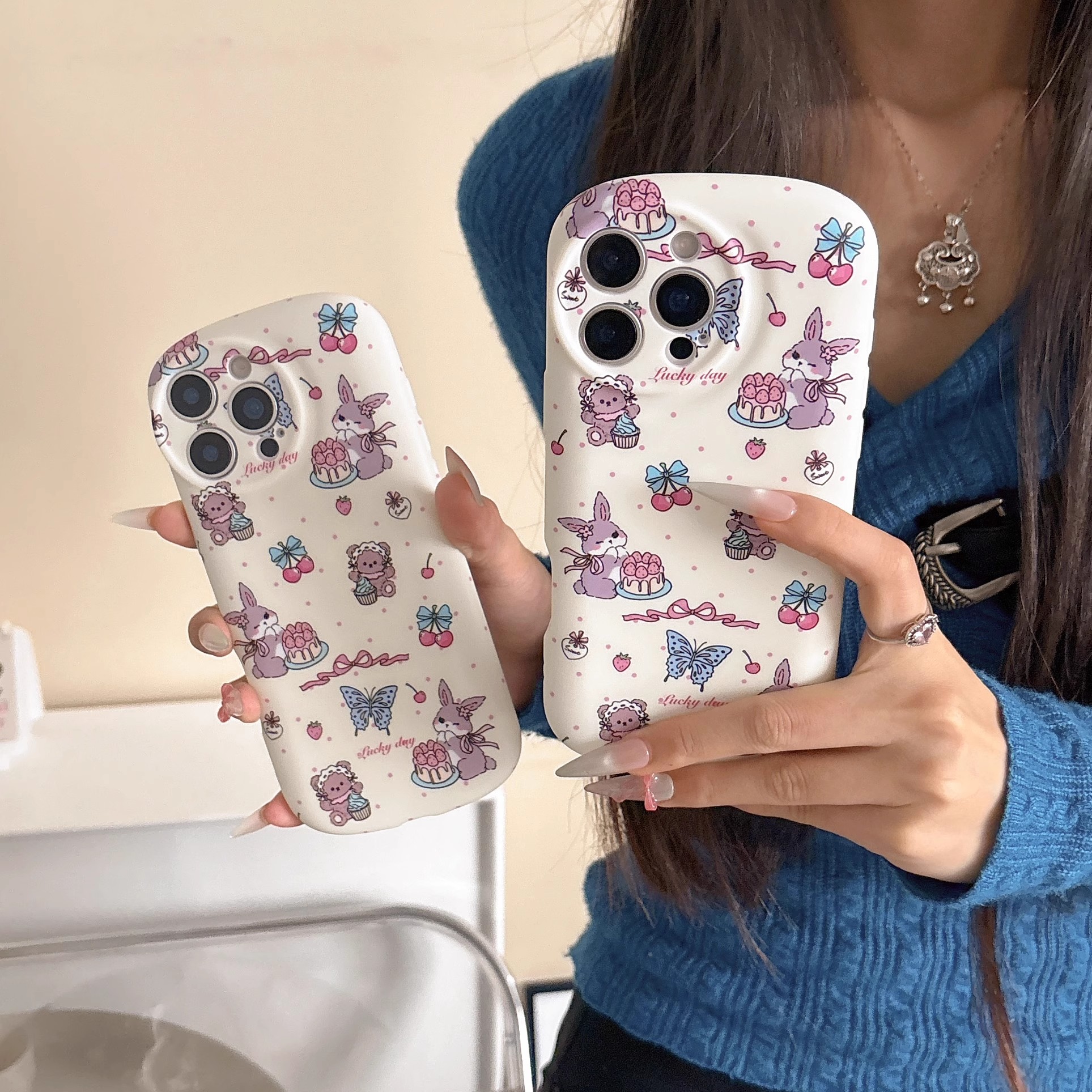 韓系草莓蛋糕兔子手機殼-ZUIHANG SHOP