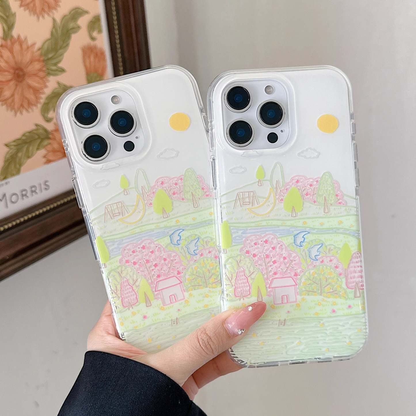 韓系卡通塗鴉插畫手機殼-ZUIHANG SHOP