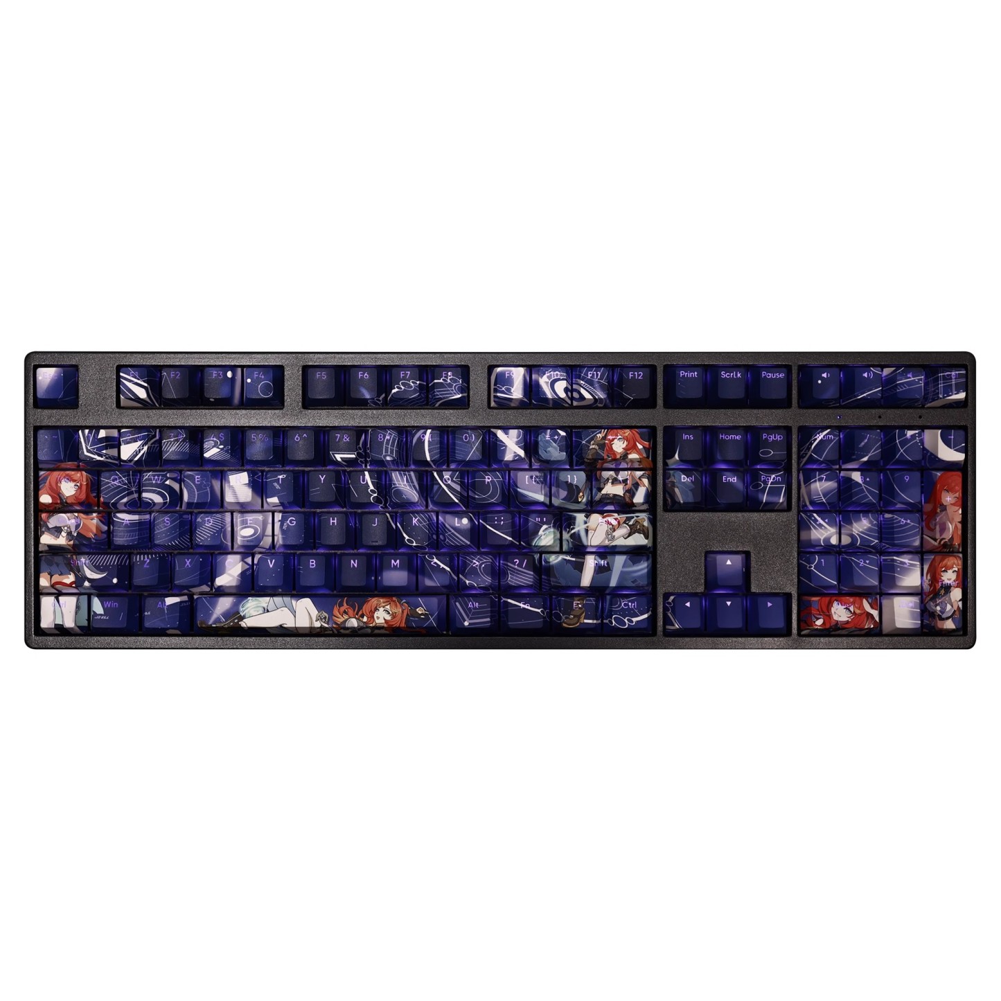 希娜狄雅透光RGB108鍵標準配列衛星軸鍵帽