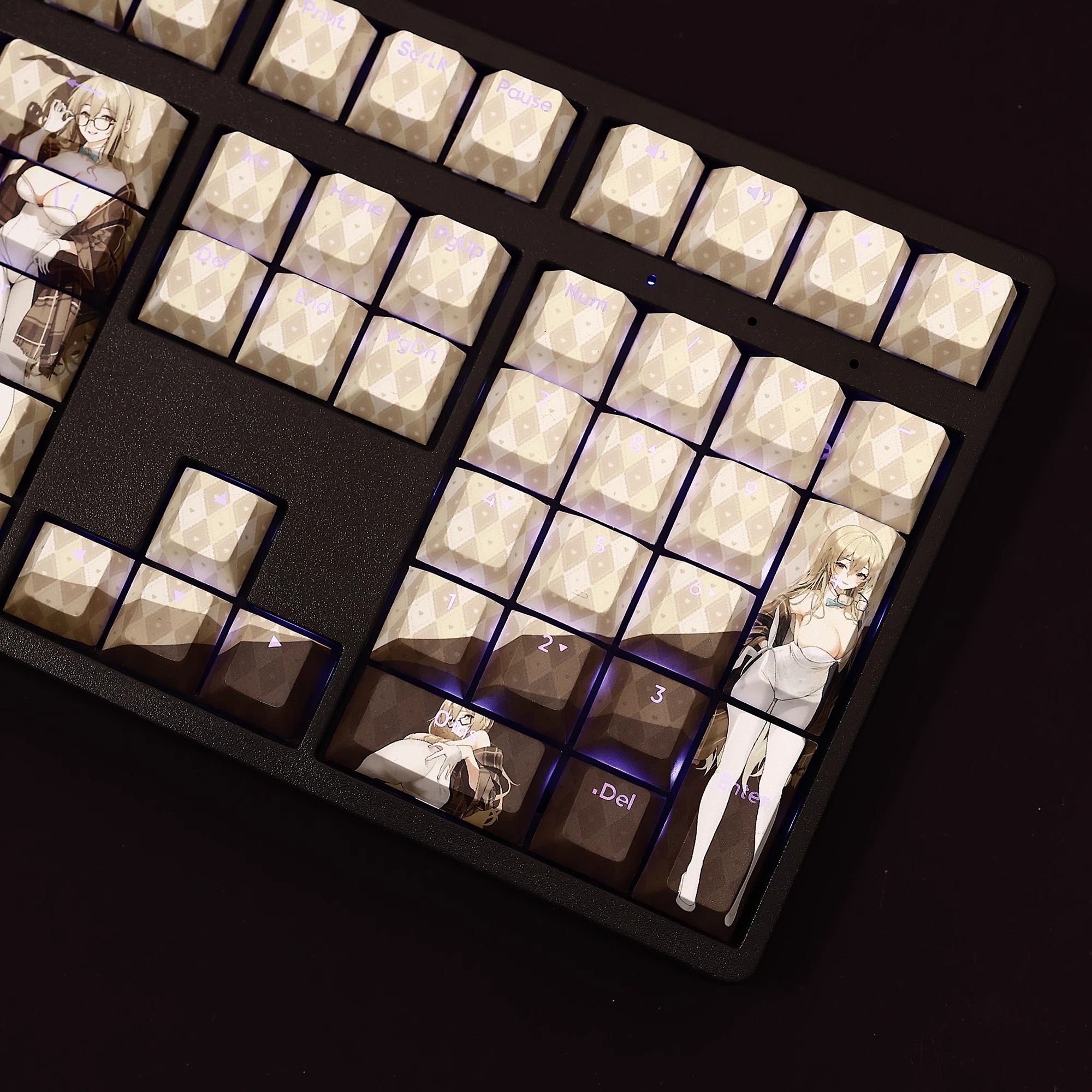 朱音兔女郎透光RGB108鍵標準配列衛星軸鍵帽-ZUIHANG SHOP