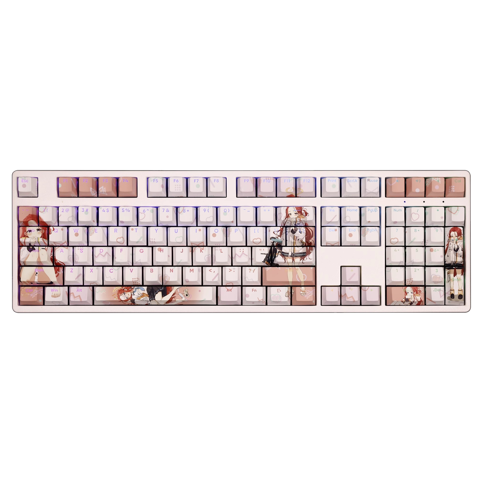 花岡柚子透光RGB108鍵標準配列衛星軸鍵帽-ZUIHANG SHOP