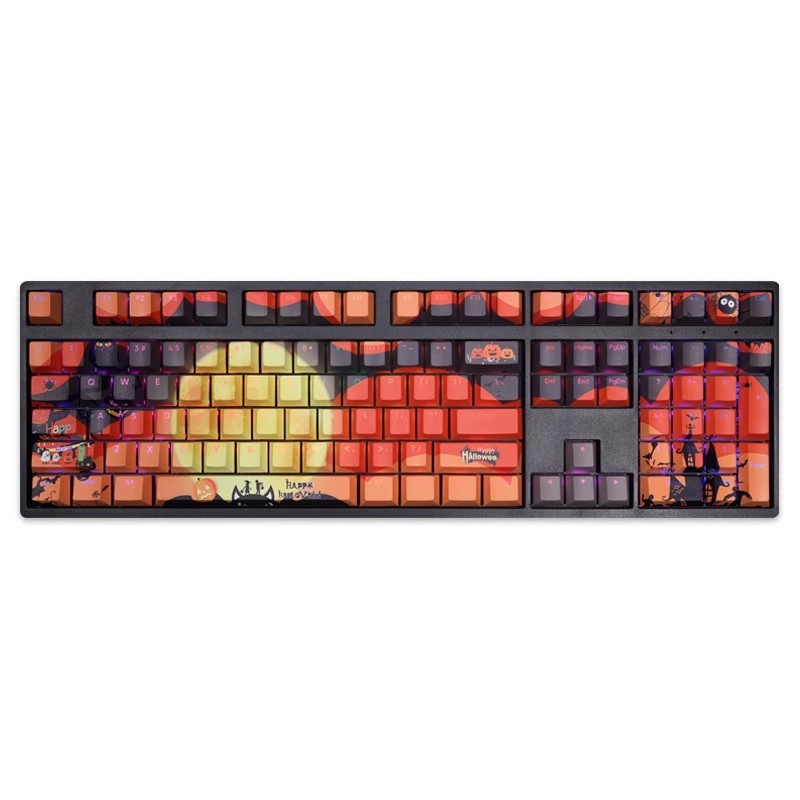 萬聖節透光RGB108鍵標準配列衛星軸鍵帽