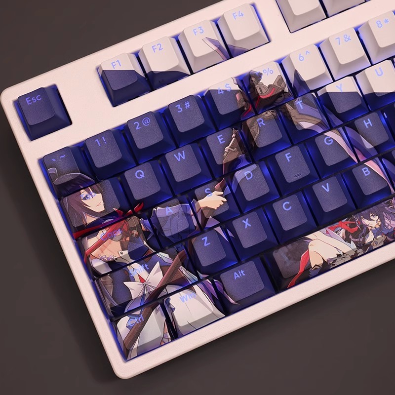 希兒透光RGB108鍵標準配列衛星軸鍵帽