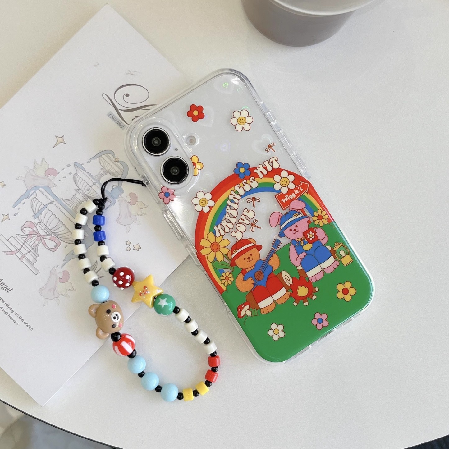 韓系卡通插畫花朵手機殼-ZUIHANG SHOP