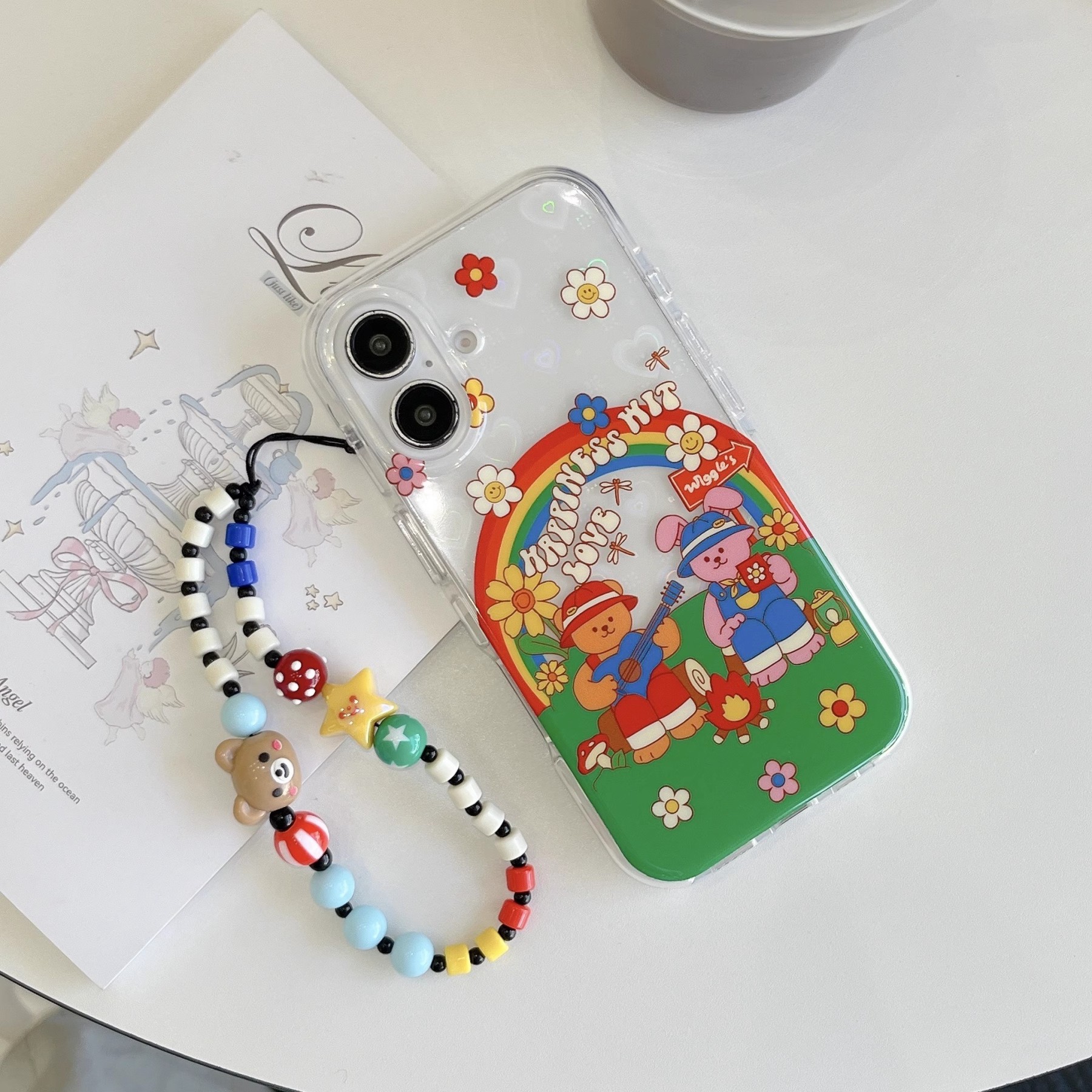 韓系卡通插畫花朵手機殼-ZUIHANG SHOP