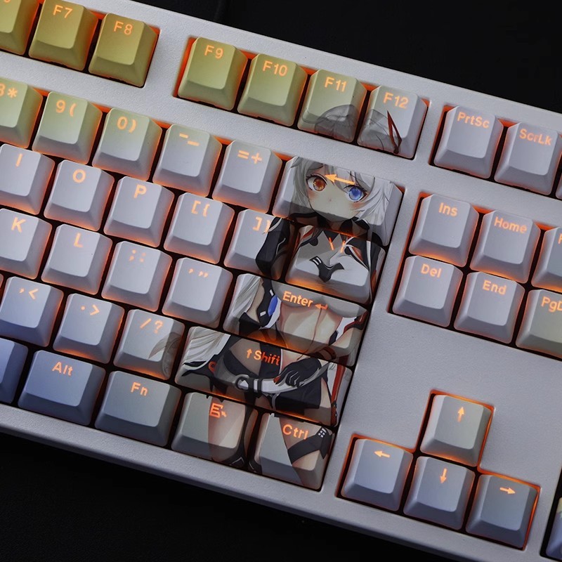 琪亞娜透光RGB108鍵標準配列衛星軸鍵帽