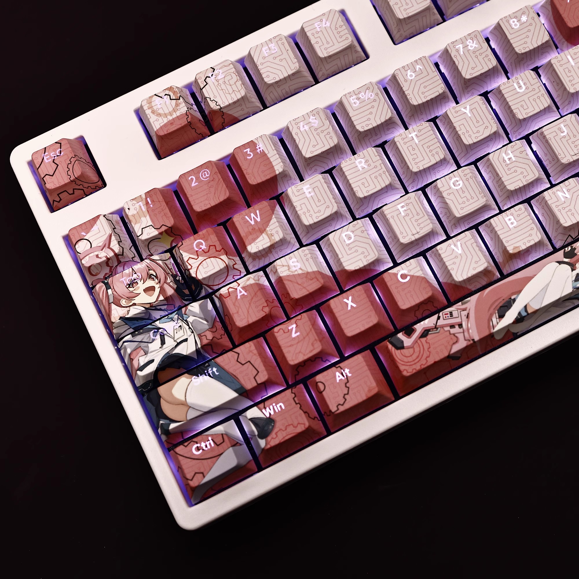 黑崎小雪透光RGB108鍵標準配列衛星軸鍵帽-ZUIHANG SHOP