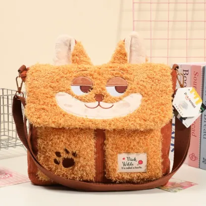 動物方城市 朱迪尼克 出遊時刻毛絨單肩斜挎包