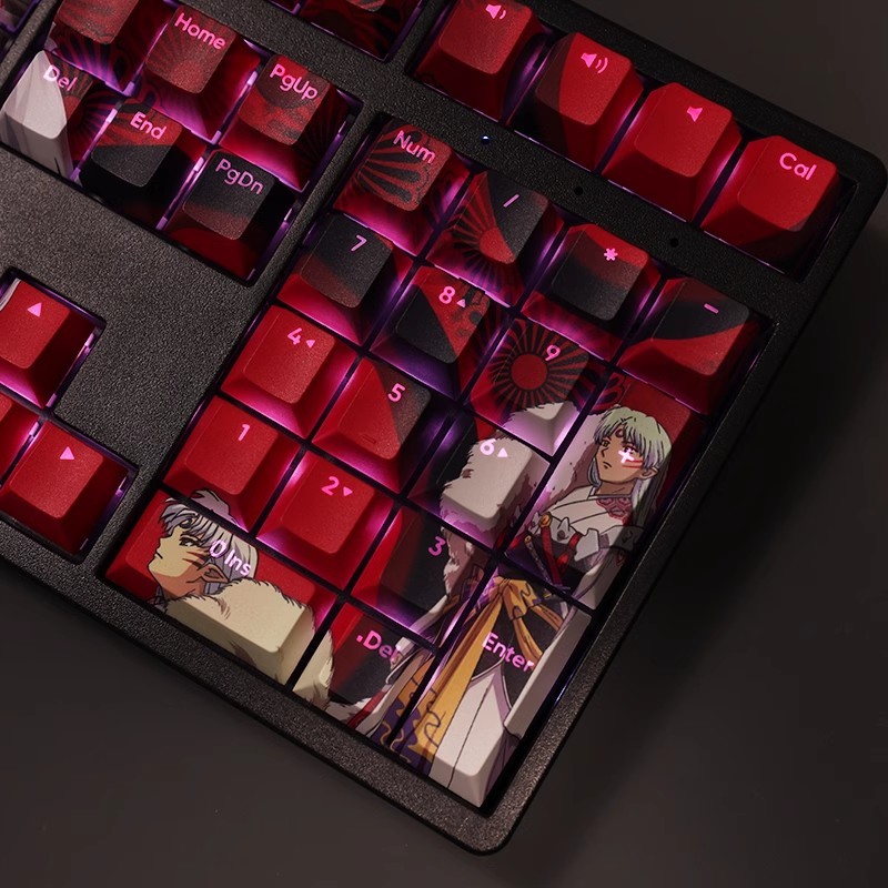 殺生丸透光RGB108鍵標準配列衛星軸鍵帽