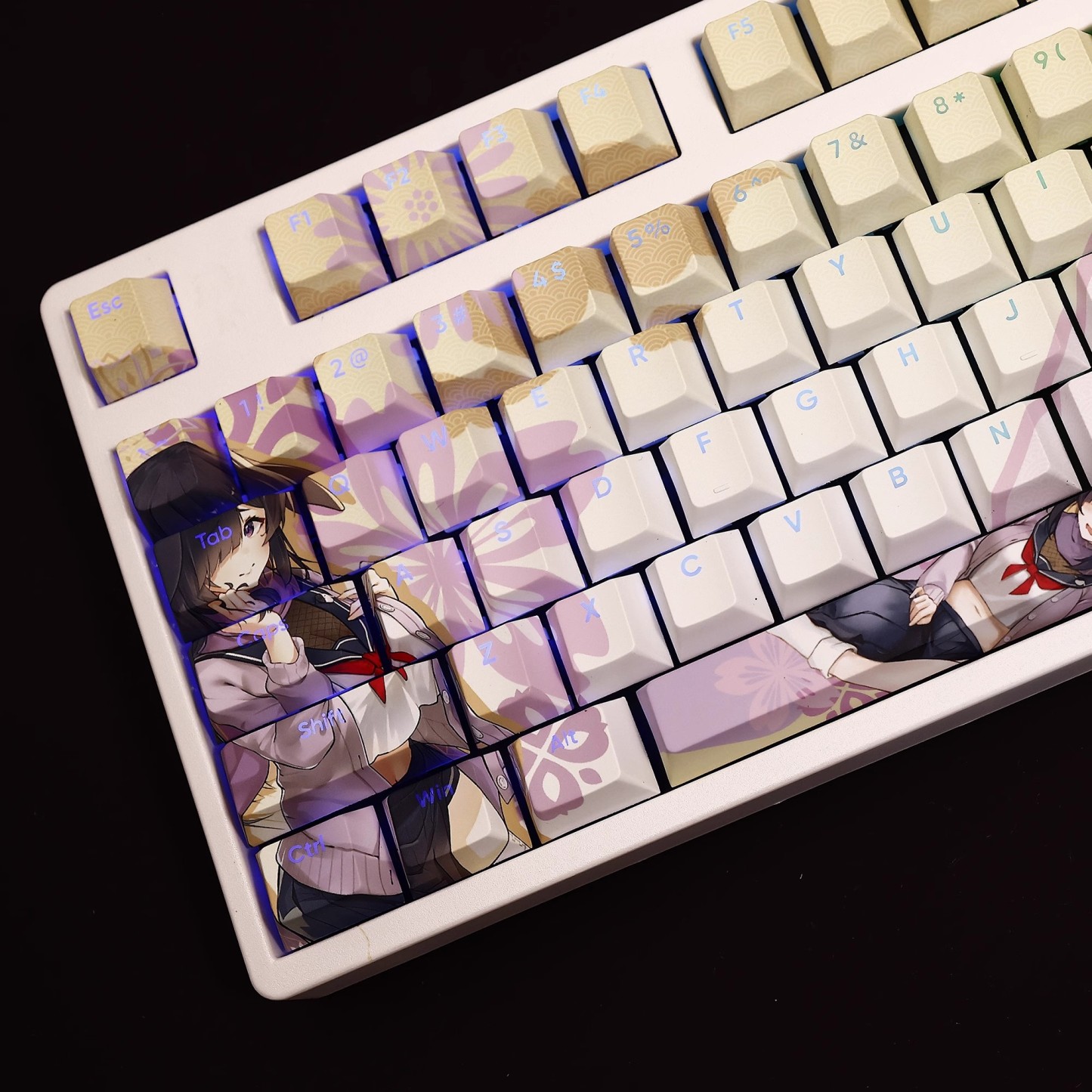 月咏透光RGB108鍵標準配列衛星軸鍵帽